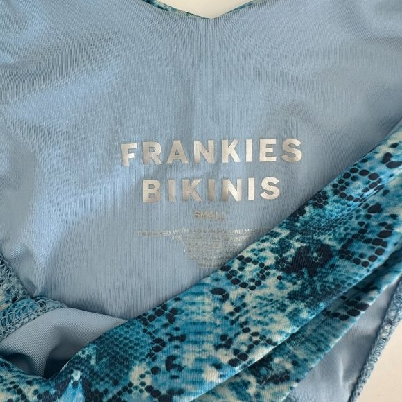 Frankies Blue Snake Skin Bikini Set - Picture 3 of 4